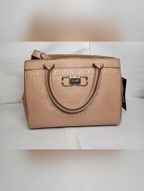 Jones New York Beige Blush Satchel with Gold Accent